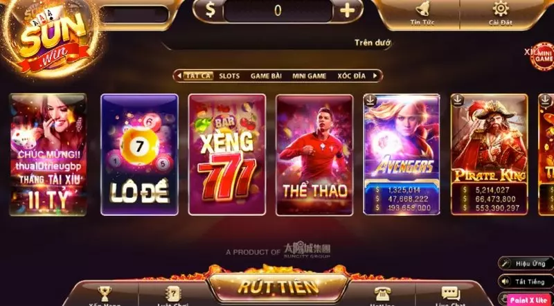Sảnh game Sunwin mang đến trải nghiệm cá cược hấp dẫn